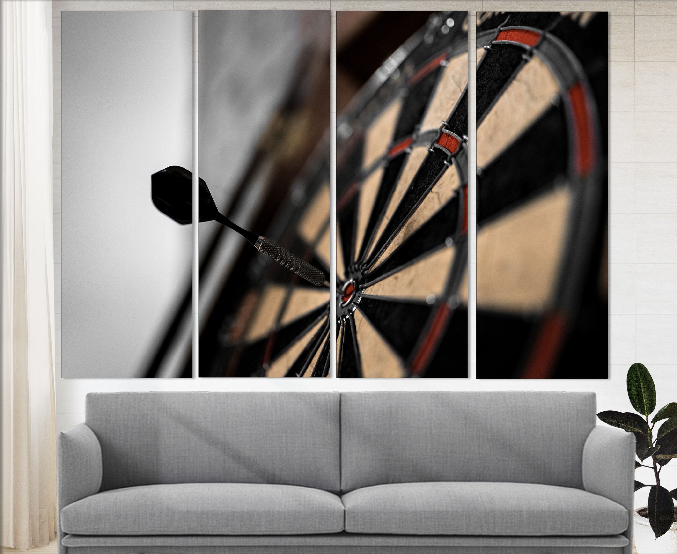 Darts Canvas Print Darts Player Gift Sports Wall Art Etsy
