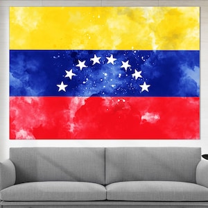 Venezuela Flag Canvas Print, Venezuela Wall Art, Flag of Venezuela Print