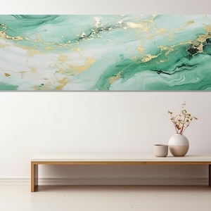 Großer Marmor Gemälde Leinwanddruck, zeitgenössische Wandkunst, modernes Wohndekor, gerahmt und fertig zum Aufhängen