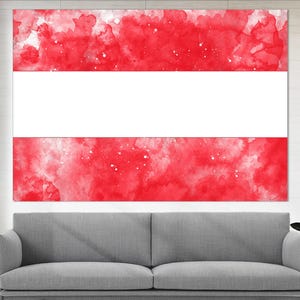 Austria Flag Canvas Print, Austria Wall Art, Flag of Austria Poster