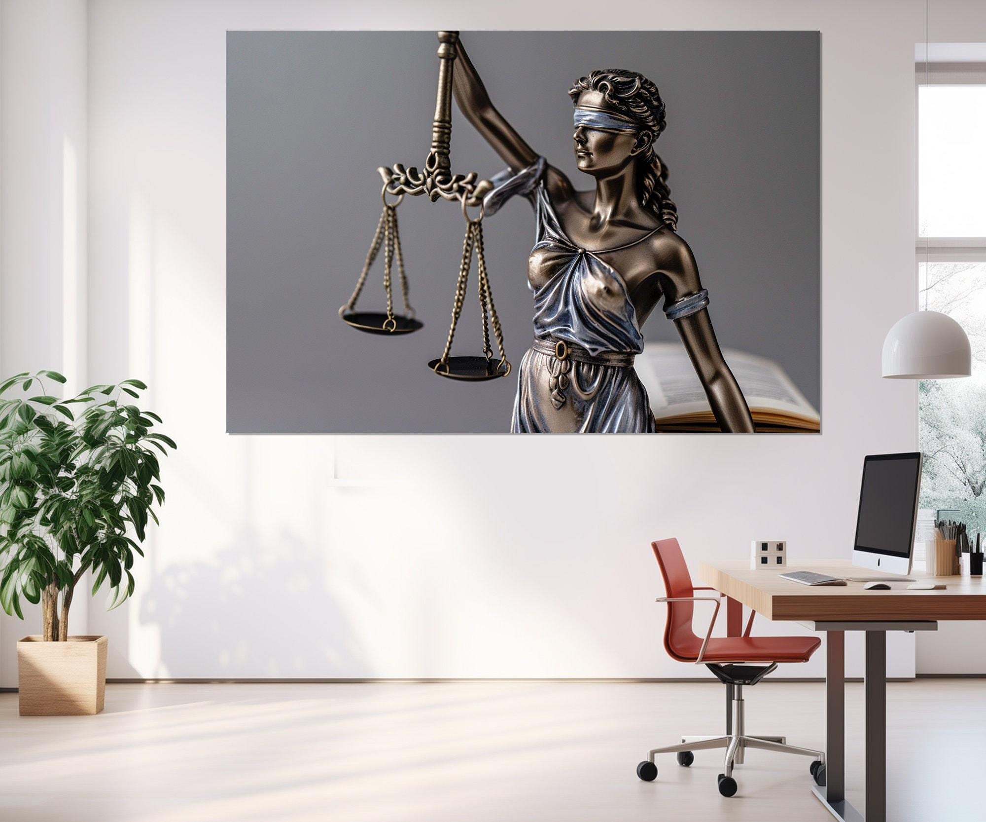 Femida Canvas Print, Gift for Lawyer, Attorney Gift, Lady Justice Wall ...