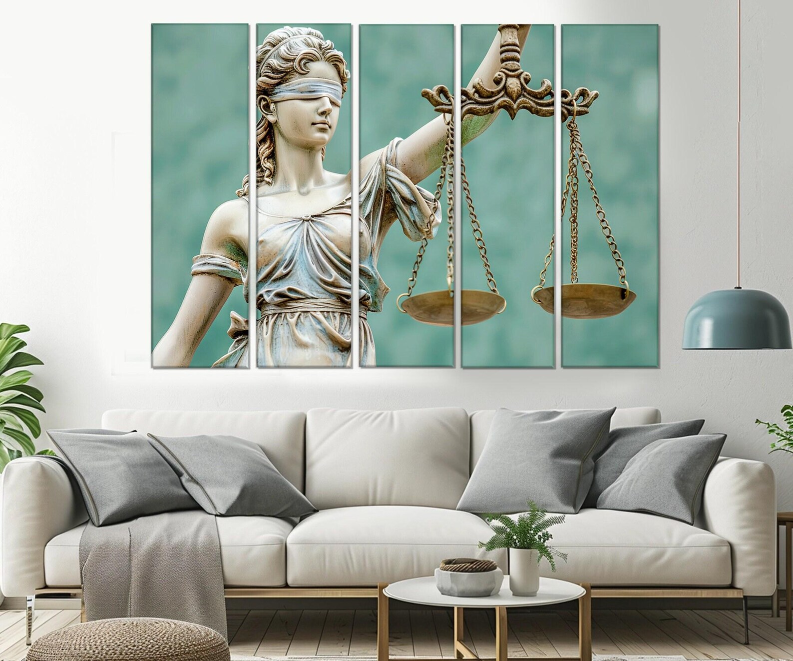 Lawyer Office Wall Decor, Lady Justice Canvas Print, Law Painting ...