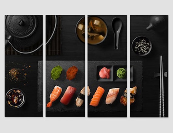 Sushi Wall Art Sushi Canvas Art Sushi Print Restaurant Decor Etsy