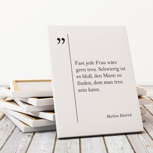 Marlene Dietrich Quote Canvas Print, Deutsche Zitaten, Great German Quotes, German Wall Art