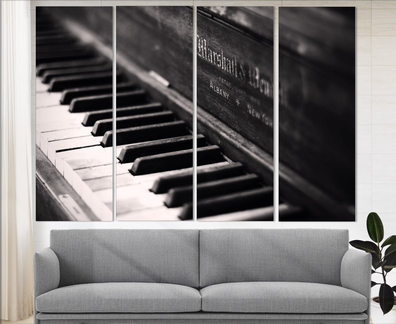Vintage Piano Canvas Print Abstract Piano Photo Pianist Gift Etsy
