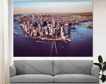 New York Skyline Manhattan Wall Art New York Canvas Print New York Decor New York Poster New York Photo New York Downtown New York Downtown,