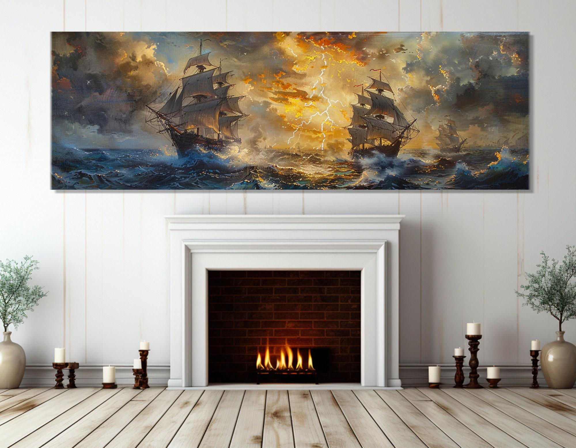 Stampa Su Tela Ivan Aivazovsky – “Tempesta In Arrivo” – Quadro D'Arte Moderna Per Parete, 20x30 Cm – Idea Regalo, Decorazione Casa