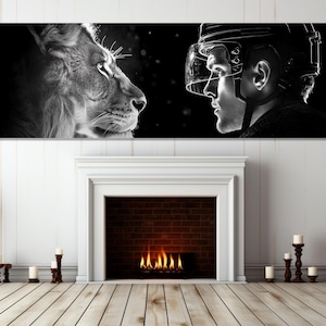Abstract Ice Hockey Canvas Print, Ice Hockey Poster, Ice Hockey Gifts, Ice Hockey Player Gift, Sports Bar Wall Decor, Framed & Ready to Hang
