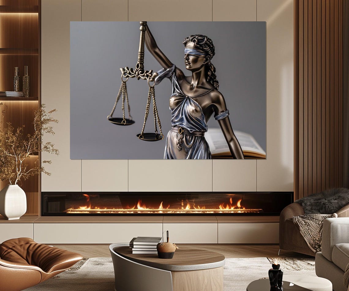 Femida Canvas Print, Gift for Lawyer, Attorney Gift, Lady Justice Wall ...