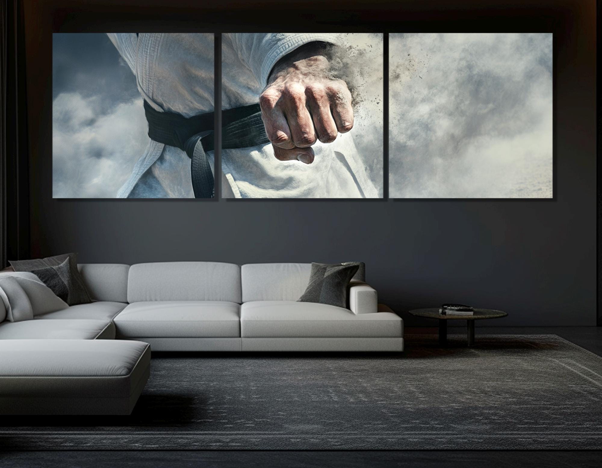 Abstract Karate Wall Art, Karate Canvas Print, Framed & Ready to Hang ...