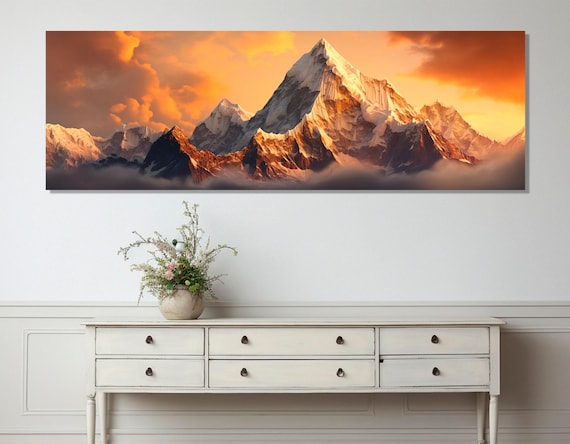 額縁付きネパール エベレスト山岳風景画 / Framed Mt. Everest 風景 パズル