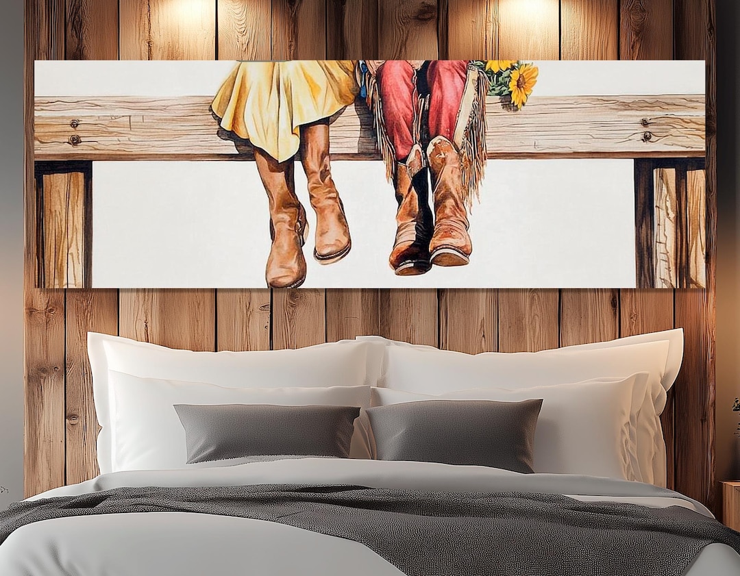 Minimalist Romantic Wall Art, Abstract Couple on the Bench Canvas Print