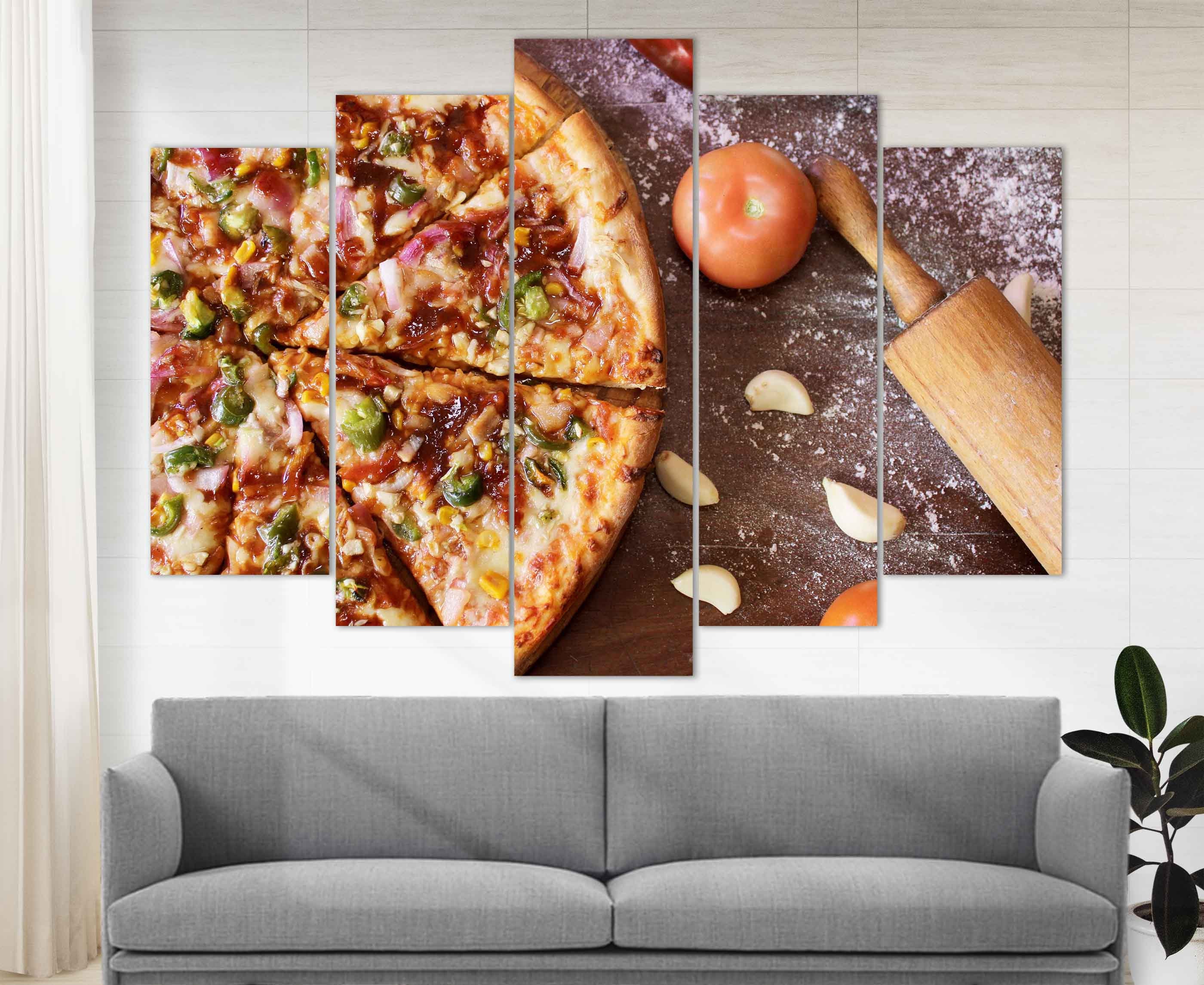 Pizza Wall Art Chef Gift Pizza Canvas Print Pizzeria Wall Etsy