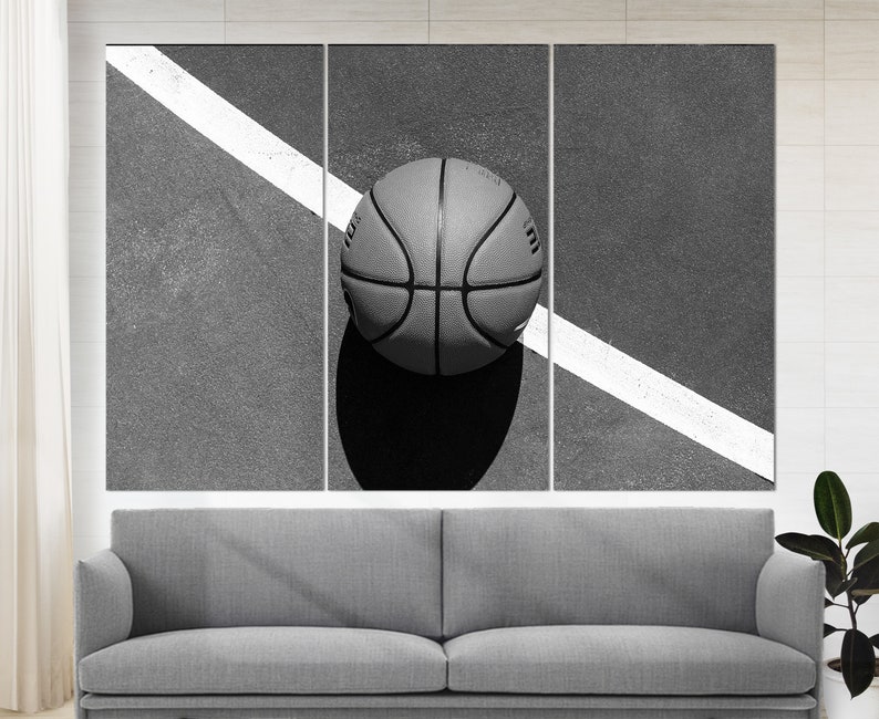 Basketball Wall Art Basketball Canvas Print Boys Room NBA Etsy
