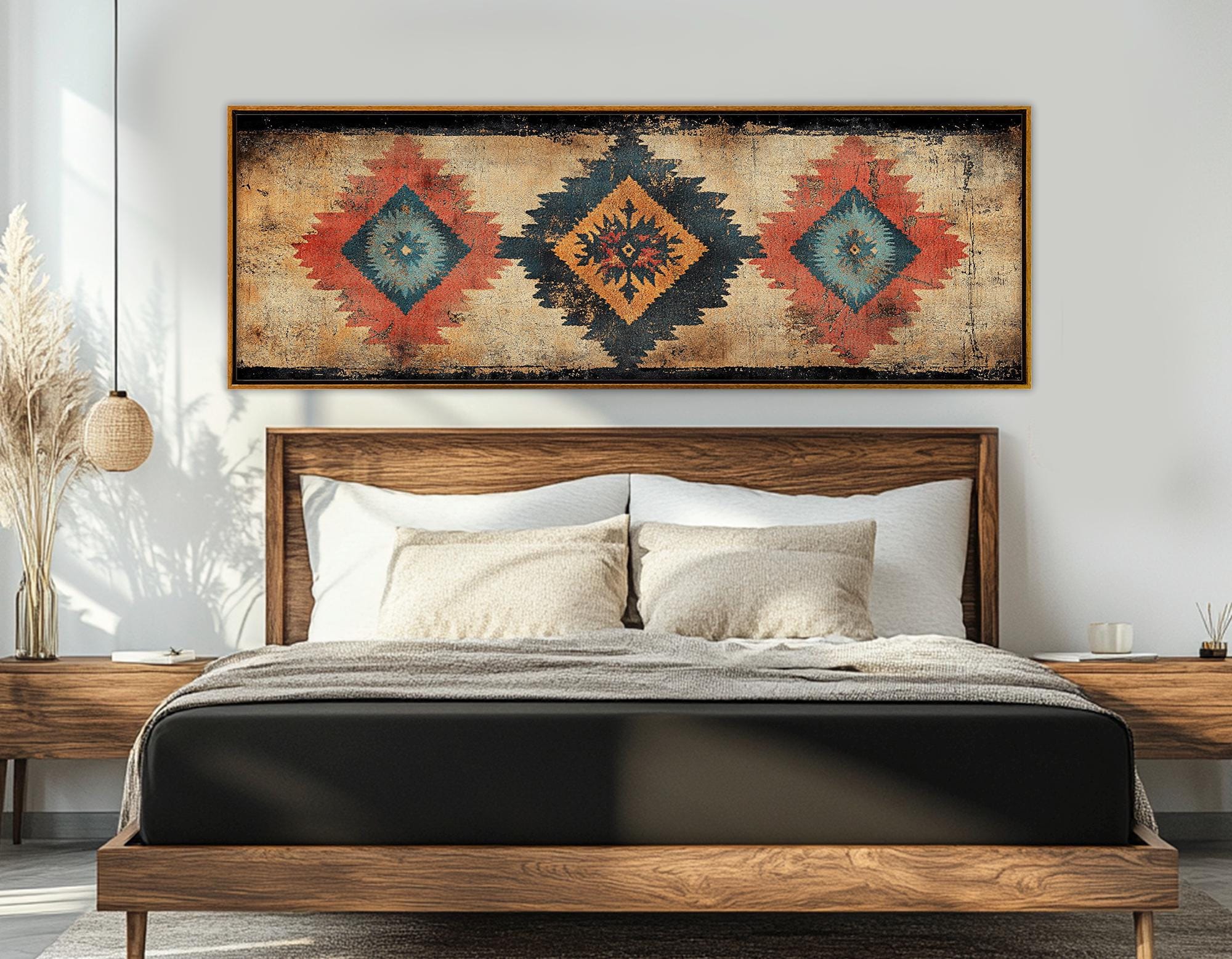Rustic First Nations Rug Canvas Print, First Nations Wall Art, Tribal ...
