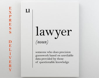 Lawyer Canvas Art Lawyer Definition Lawyer Gift Funny Attorney Gift Lawyer Poster Lawyer Office Decor Lawyer Wall Art Lawyer Graduation Gift