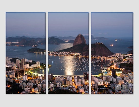Brazil Wall Art Sugarloaf Mountain Rio De Janeiro Canvas Print Etsy