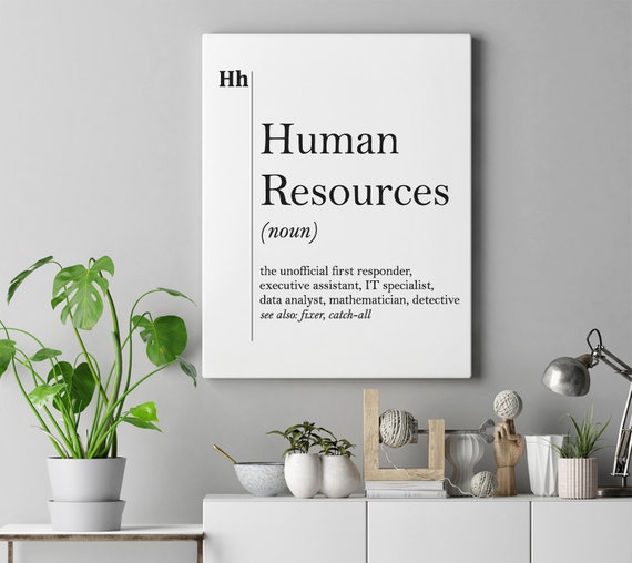 Hr Office Decor Human Resources Gift Hr Canvas Art Hr Etsy