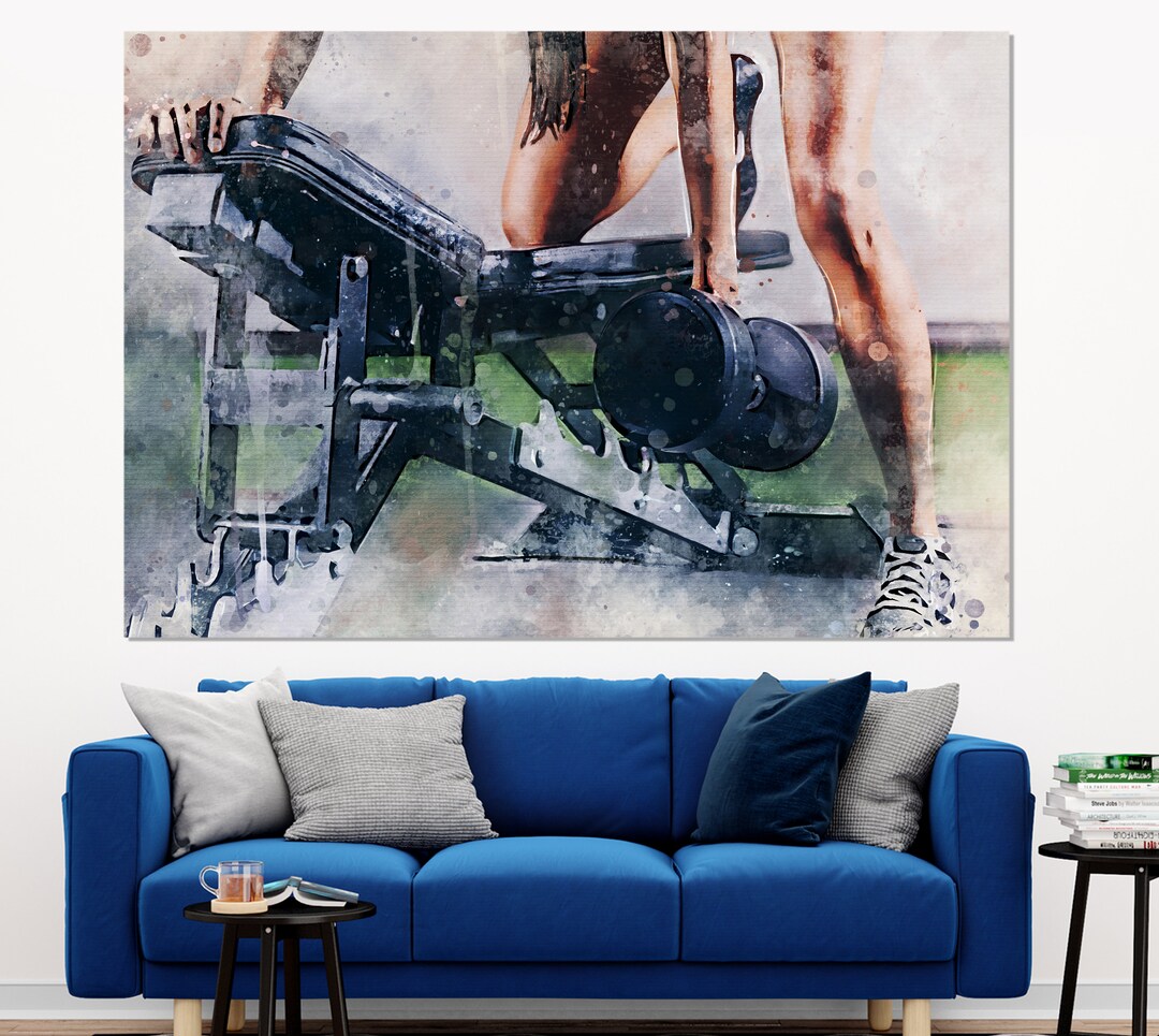 Gym Wall Art, Women Workout Motivation, Fitness Wall Art, Fitness Girl