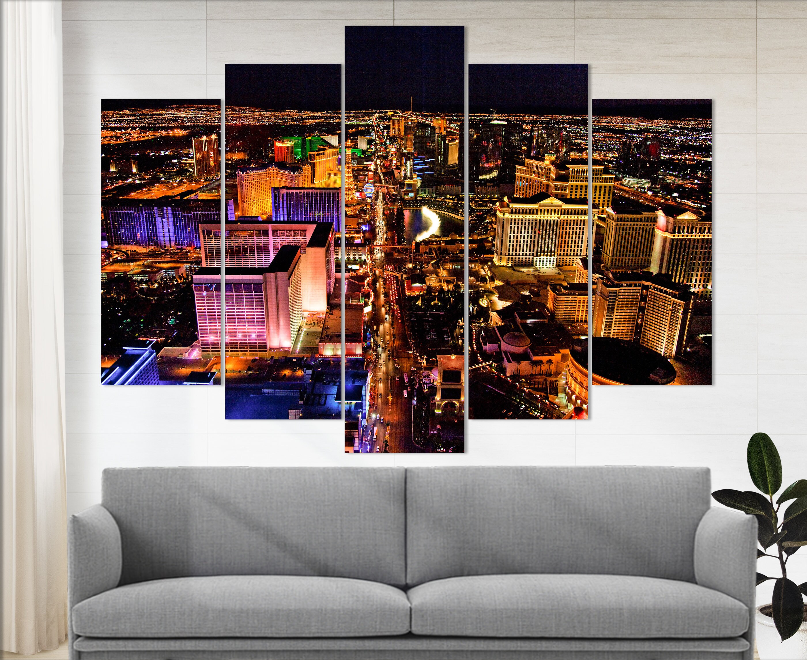 Las Vegas Canvas Print Las Vegas Skyline Las Vegas Wall Art Etsy