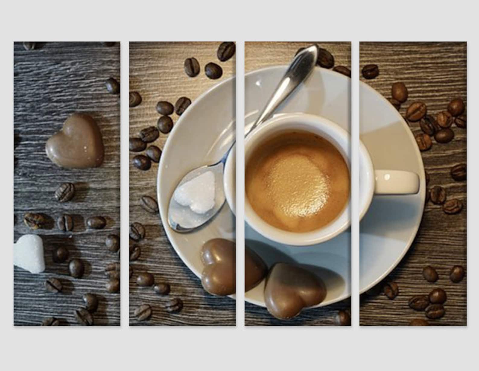 Coffee Canvas Art Coffee Wall Art Coffee Cappuccino Print Cafe Etsy