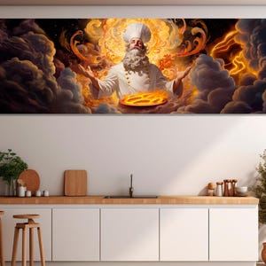 Large Cooking Wall Art, Chef Gift, Bakery Canvas Print, Large Kitchen Wall Decor, Baker Gift, Framed and Ready to Hang
