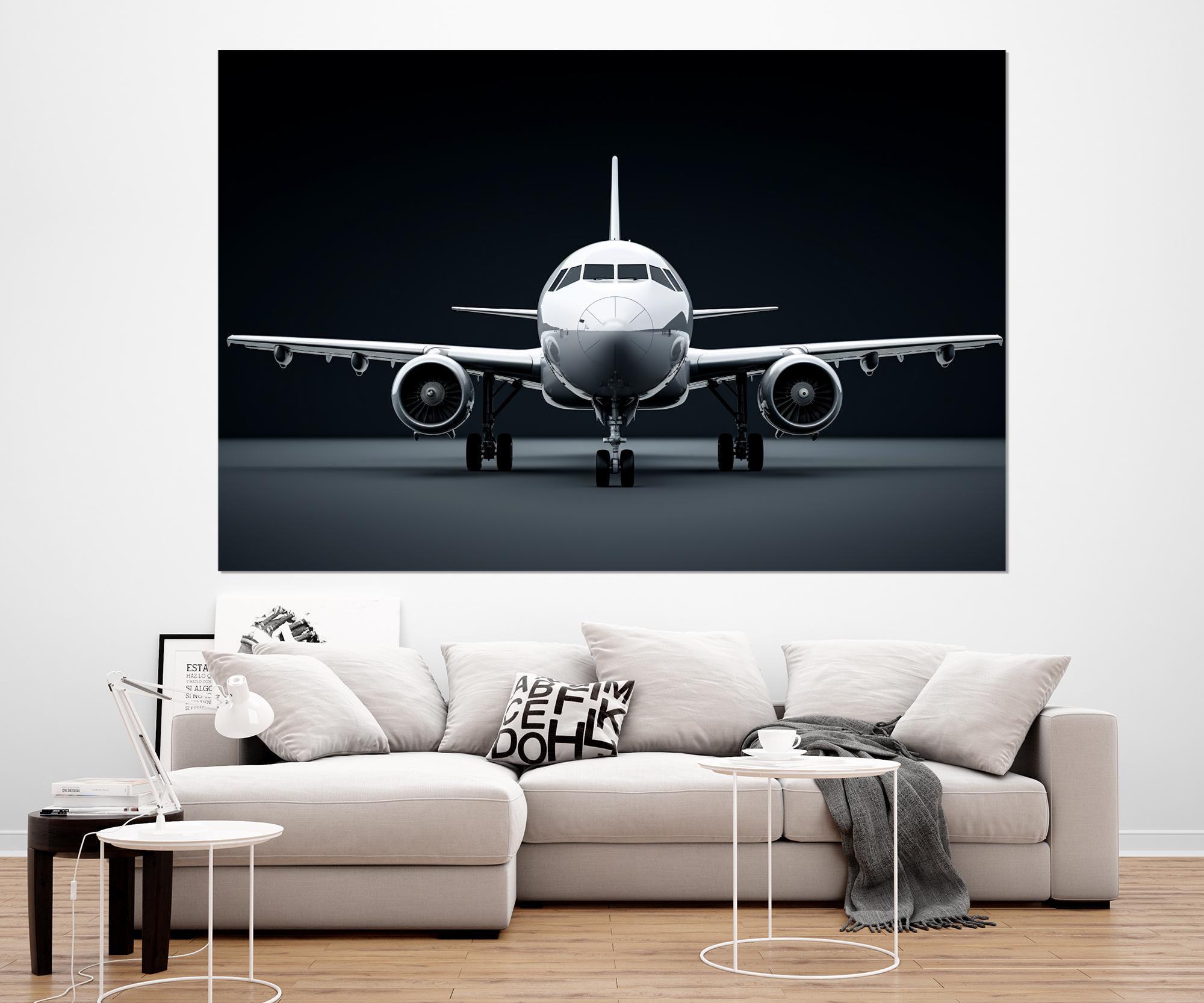 大型飛行機キャンバスアート、航空機キャンバスプリント、パイロットギフト、航空ウォールアート飛行機ポスター、ジェットキャンバスアート、額入りですぐに掛けられます  - Etsy 日本