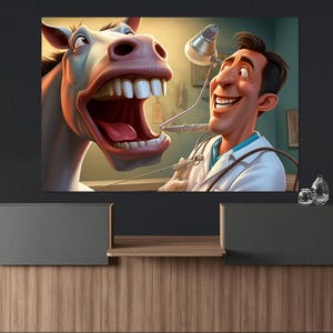Dentist Wall Art, Dental Clinic Wall Decor, Dentist Gift, Dental Office Decor, Funny Dentist Canvas Art, Framed and Ready to Hang