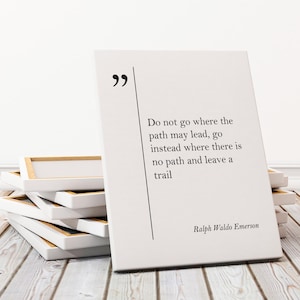 Ralph Waldo Emerson Quote Canvas Art Motivational Print Waldo Emerson Print Inspirational Art Emerson Quote Print Emerson Poster Unique Art image 3