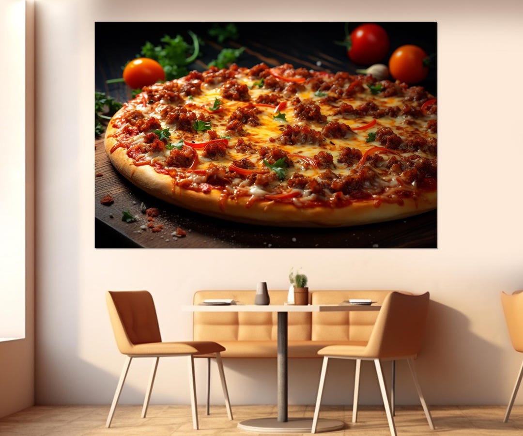 Buy Pizza Wall Art, Chef Gift, Pizza Canvas Print, Pizzeria Wall Decor,  Cook Gift, Pizza Bar Decor, Kitchen Wall Decor, Framed and Ready to Hang