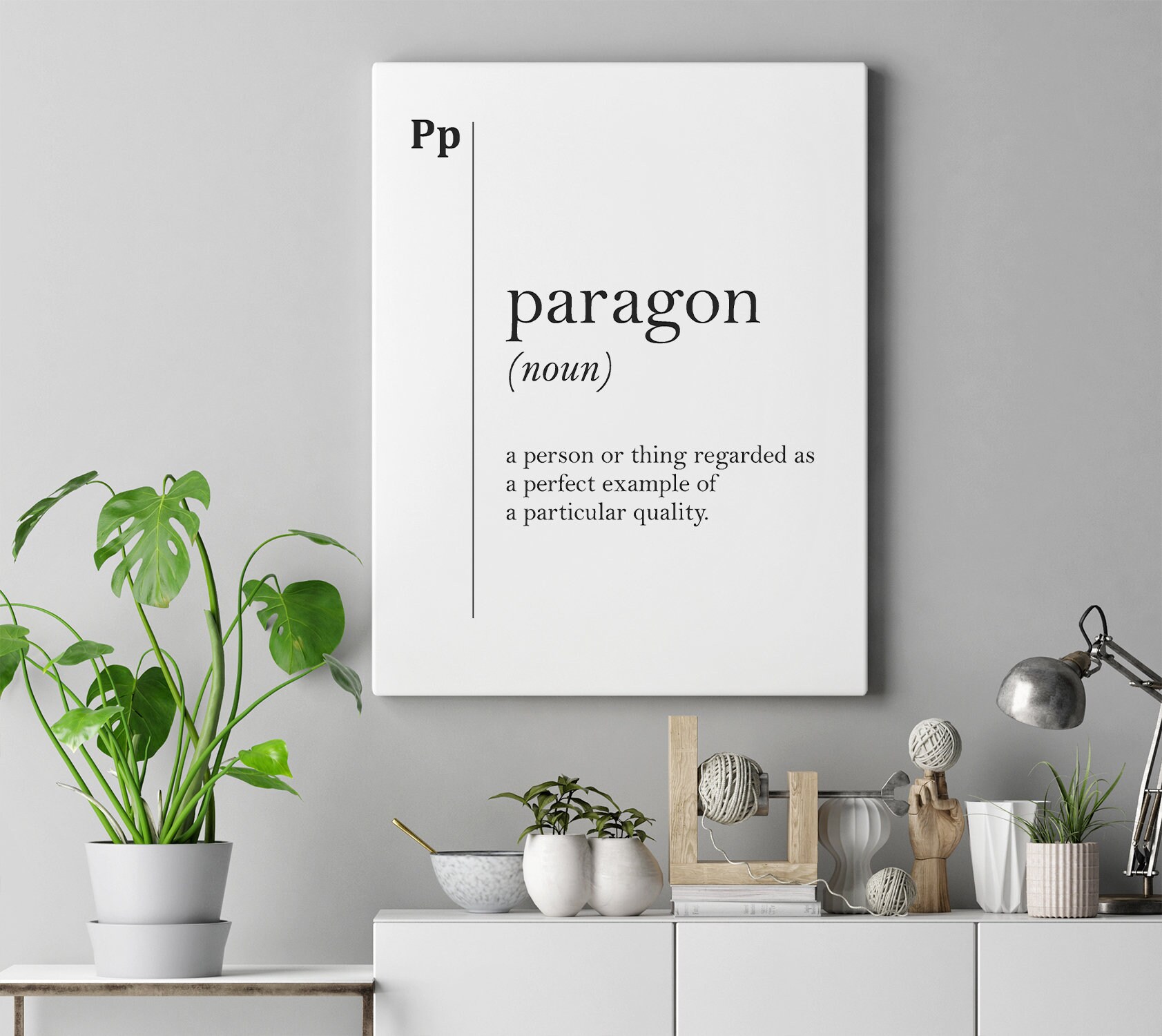 Paragon Definition Canvas Print Paragon Poster Perfectionist Etsy