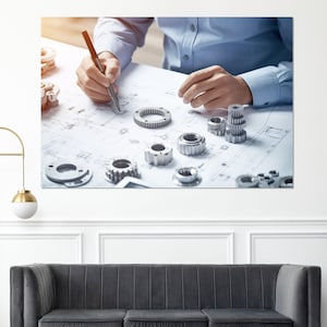 Engineering Wall Art, Engineer Gift, Engineering Wall Decor, Engineering Canvas Print, Framed and Ready to Hang