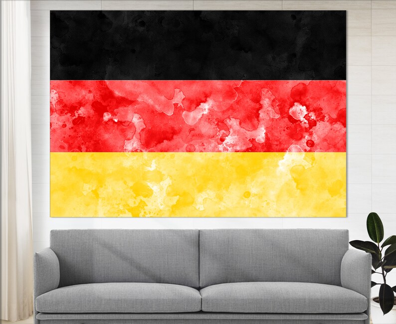 Germany Flag Canvas Print, Germany Wall Art, Flag of Germany Print