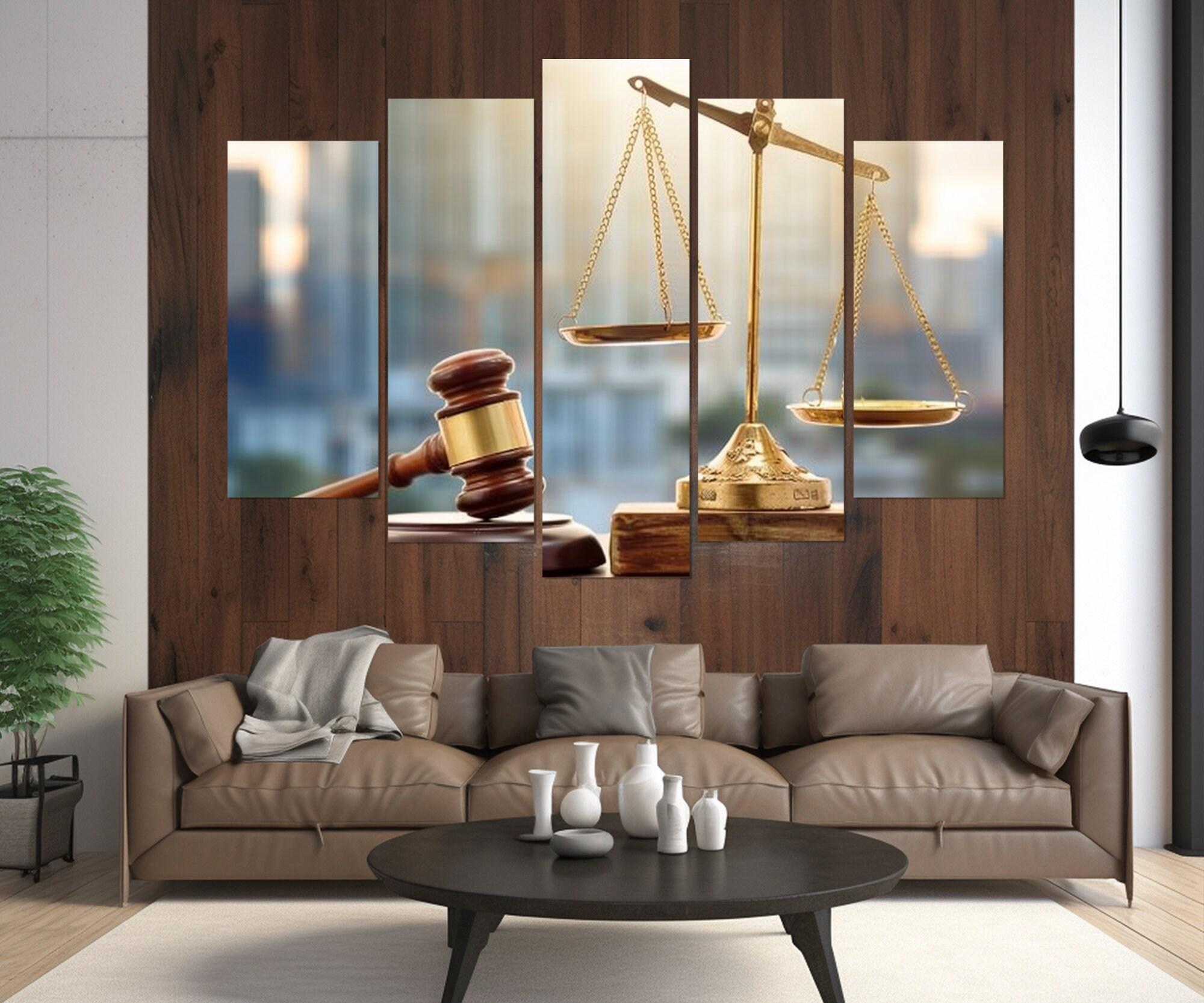Justice Canvas Wall Art, Lawyer Office Decor, Judge Gift, Law Wall Art ...