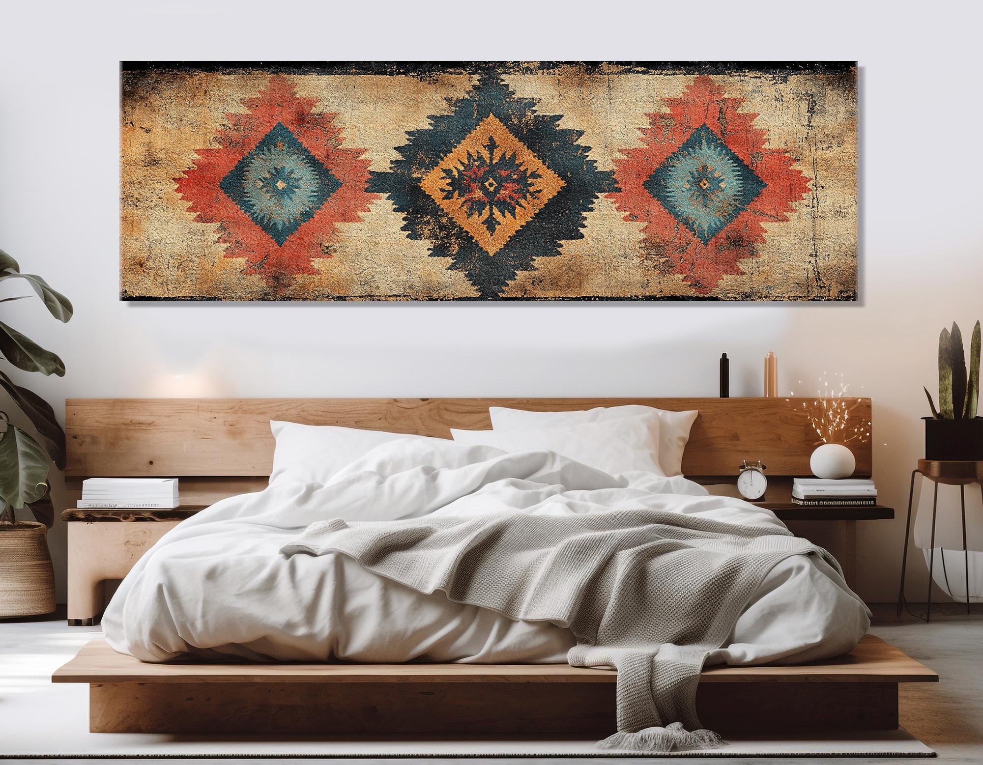 Rustic First Nations Rug Canvas Print, First Nations Wall Art, Tribal ...