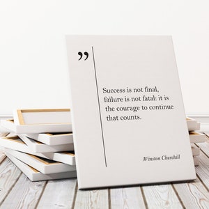 Winston Churchill Canvas Art Inspiring Wall Art Churchill Quote Canvas Print Motivational Wall Art Churchill Canvas Art Churchill Poster image 3