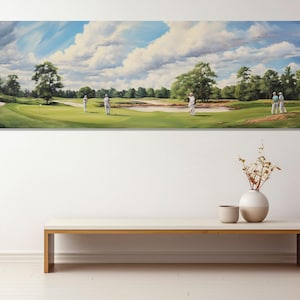 Large Golf Canvas Print, Golf Painting, Golf Wall Art, Golf Player Gift, Golf Club Decor, Framed and Ready to Hang