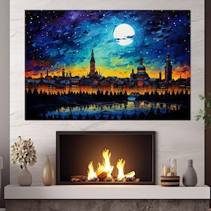 Abstract Munich Wall Art, Munich Canvas Print,  Munich Painting, Germany Wall Art, Munich Skyline, Framed and Ready to Hang