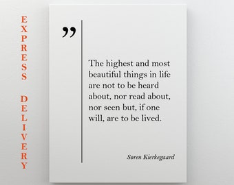 Søren Kierkegaard Quote Canvas Print, Great Motivating Quotes, Life Quotes, Soren Kierkegaard Print, Kierkegaard Art