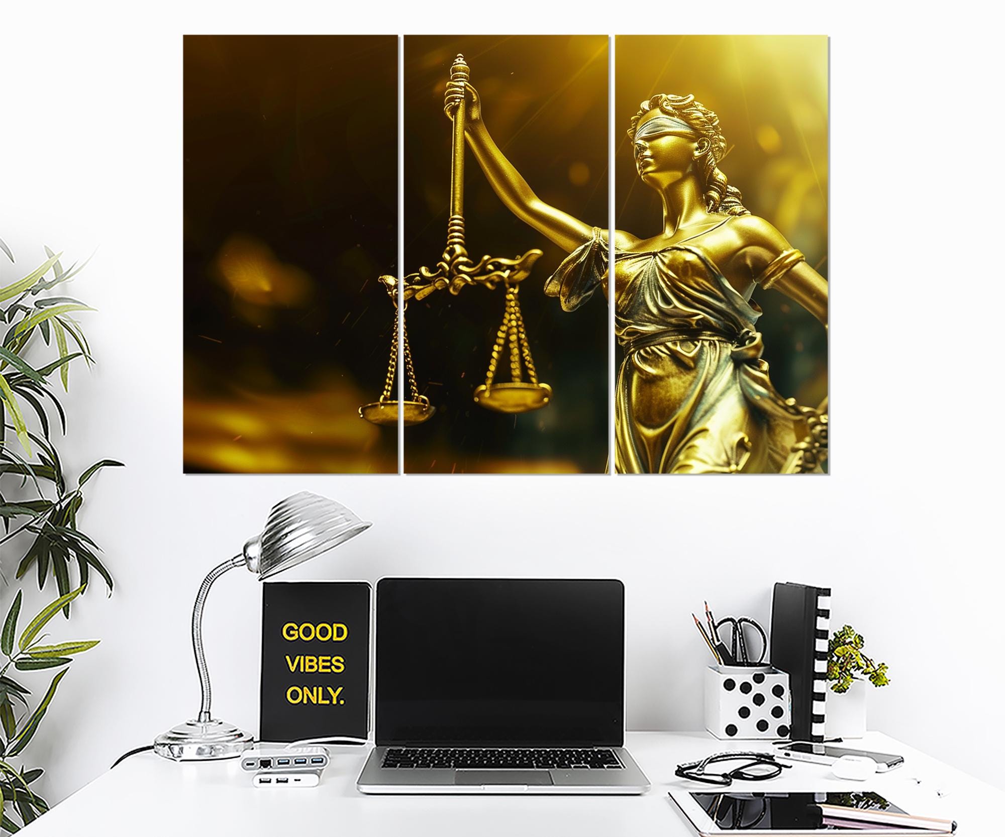 Lady Justice Canvas Print, Gift for Lawyer Office Decor, Judge Wall Art ...