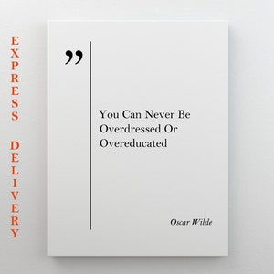 Oscar Wilde Zitate Leinwanddruck, Oscar Wilde Wandkunst