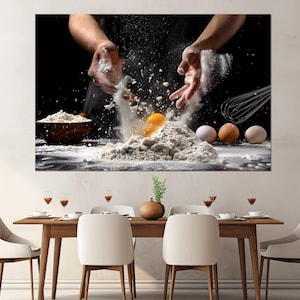 Pizza Wall Art, Chef Gift, Pizza Canvas Print, Pizzeria Wall Decor, Cook Gift, Cooking Wall Art, Kitchen Wall Decor, Framed & Ready to Hang