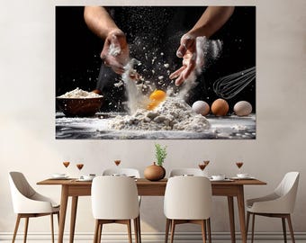 Pizza Wall Art, Chef Gift, Pizza Canvas Print, Pizzeria Wall Decor, Cook Gift, Cooking Wall Art, Kitchen Wall Decor, Framed & Ready to Hang