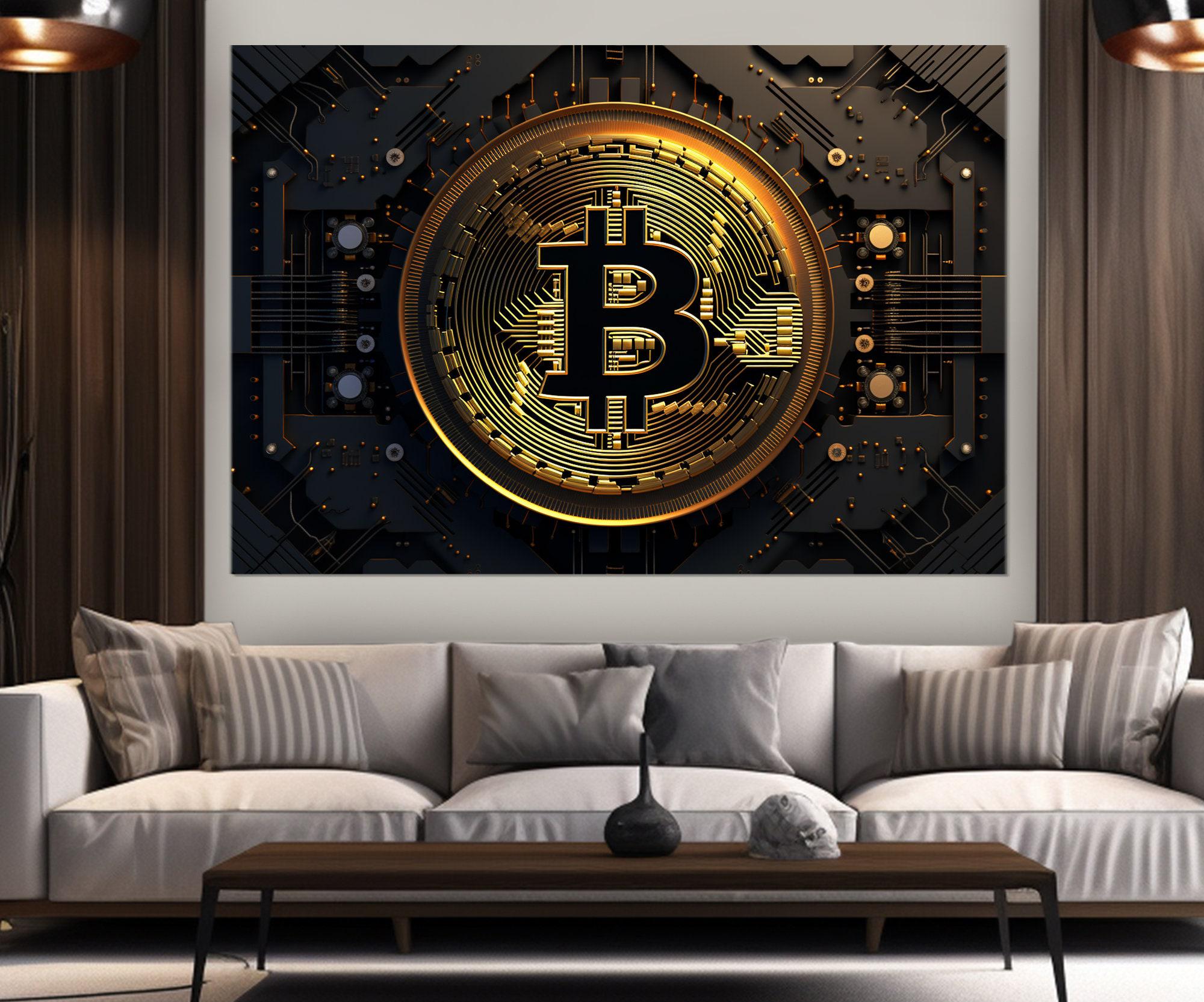 Bitcoin Art Framed - Etsy