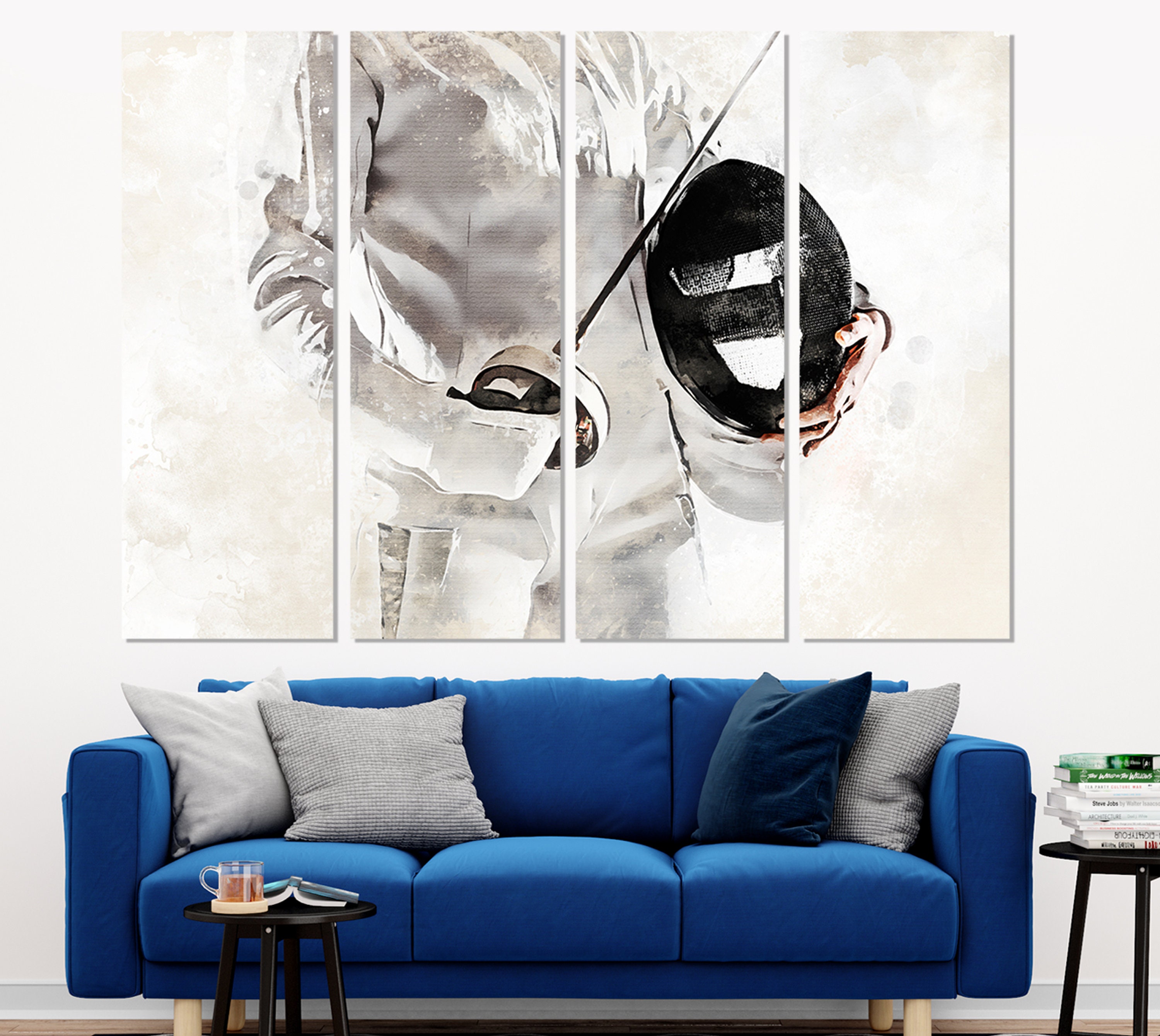 Fencing Wall Art Fencing Canvas Print Fencing Coach Gift