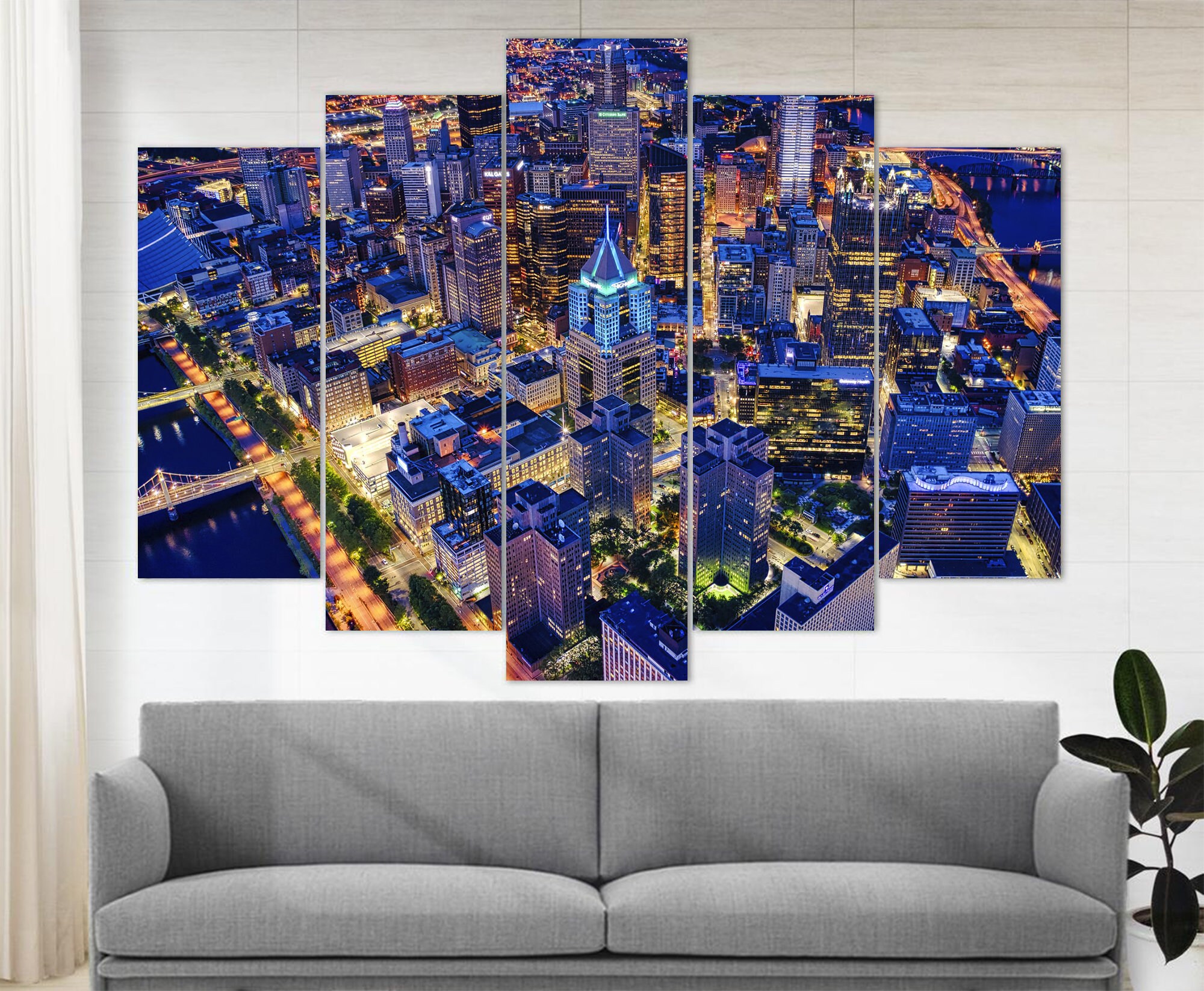 Pittsburgh Wall Art Pittsburgh Skyline North Shore Canvas Etsy