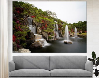 Amazing Waterfall Canvas Art Waterfall Photo Nature Canvas Art Waterfall Canvas Print Tropical Wall Art Nature Print