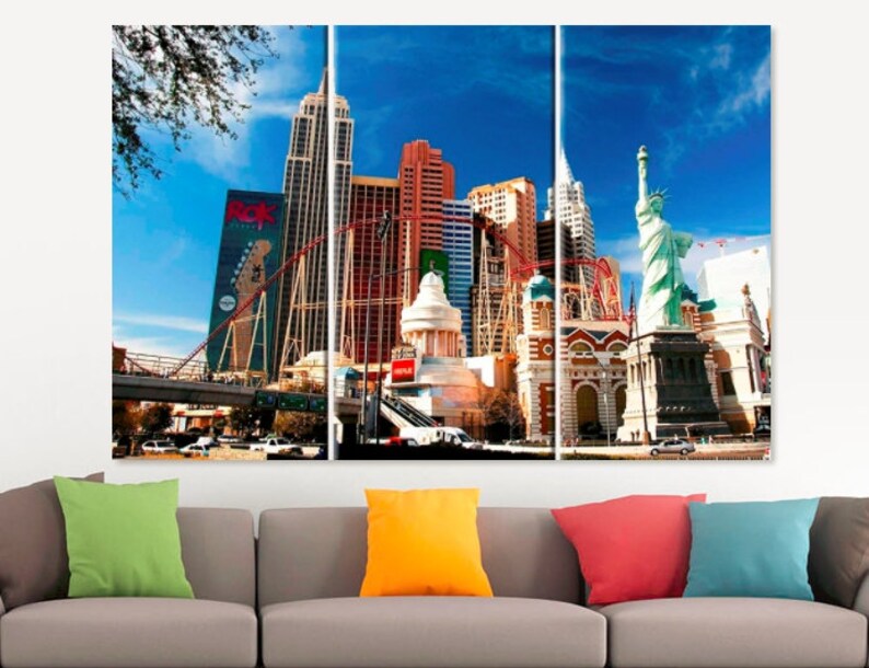 Las Vegas Canvas Art Las Vegas Print Las Vegas Skyline Vegas Etsy