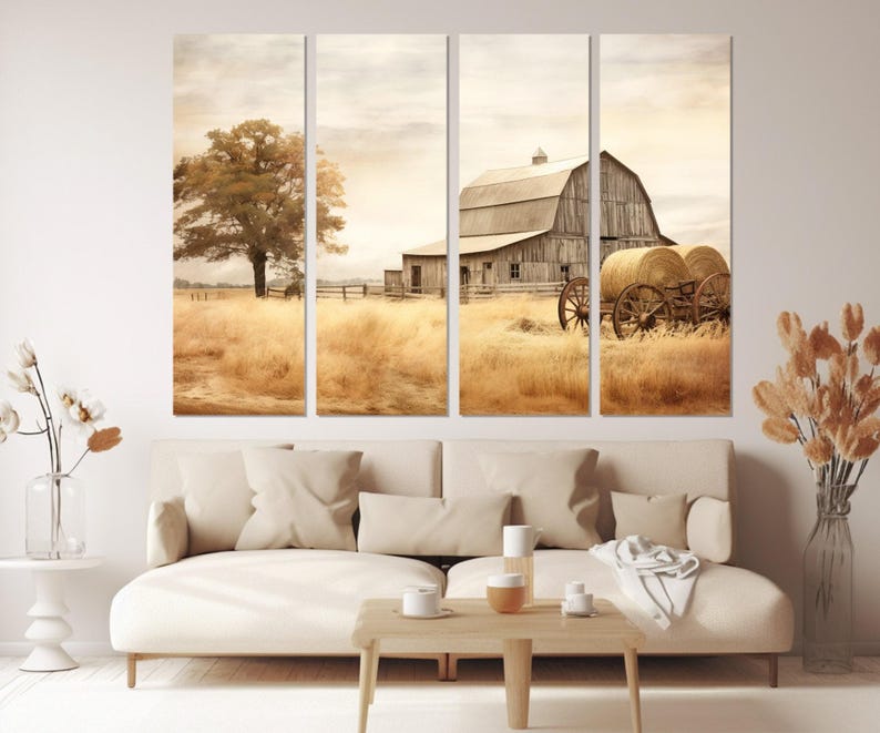 Rustic Barn Canvas Print, Farm Wall Art, Farmhouse Wall Decor, Farmer Gift, Framed and Ready to Hang image 5