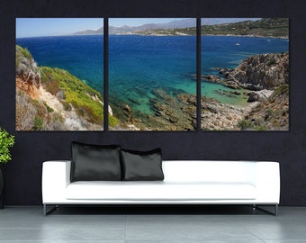 Large Corsica Canvas Print, Sea Canvas Art